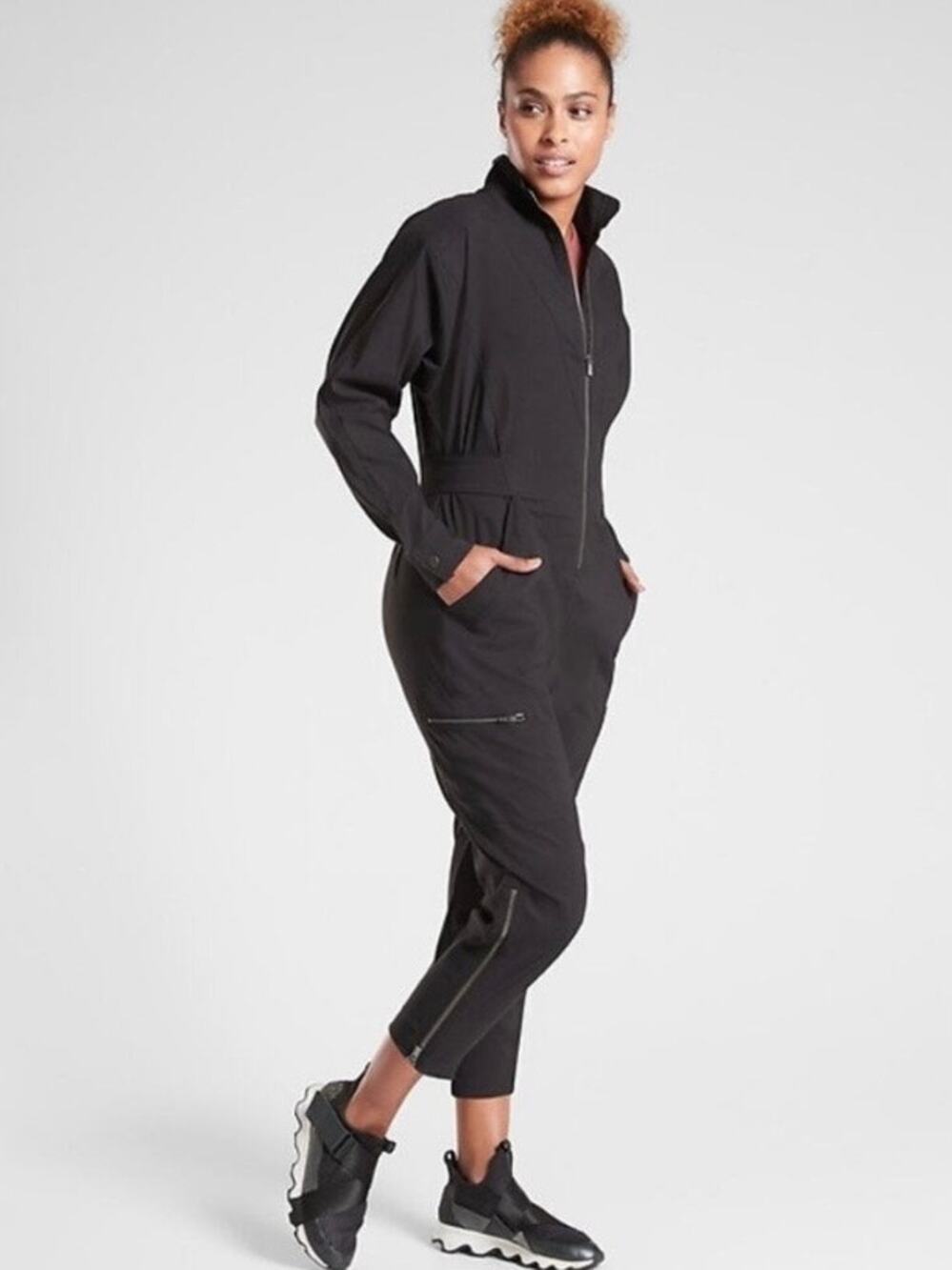 Athleta Black Lenox Utility Jumpsuit Sz.2